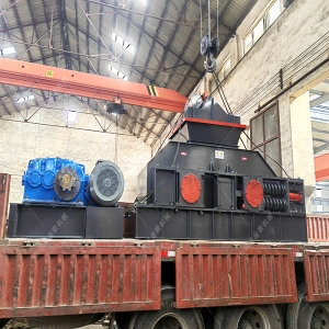 2PG1208液壓直連式對輥破碎制砂機發貨 發往湖北